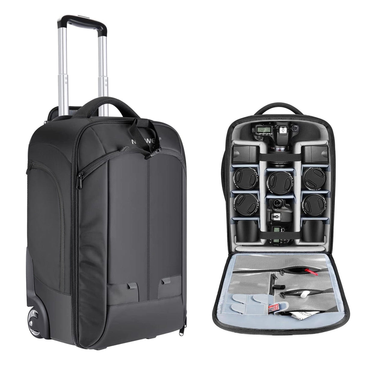 NEEWER 22"x14"x10” 2-in-1 Trolley Backpack