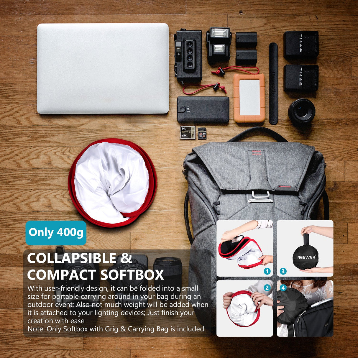 NEEWER Collapsible Softbox For NEEWER 480/660/530 Panel light