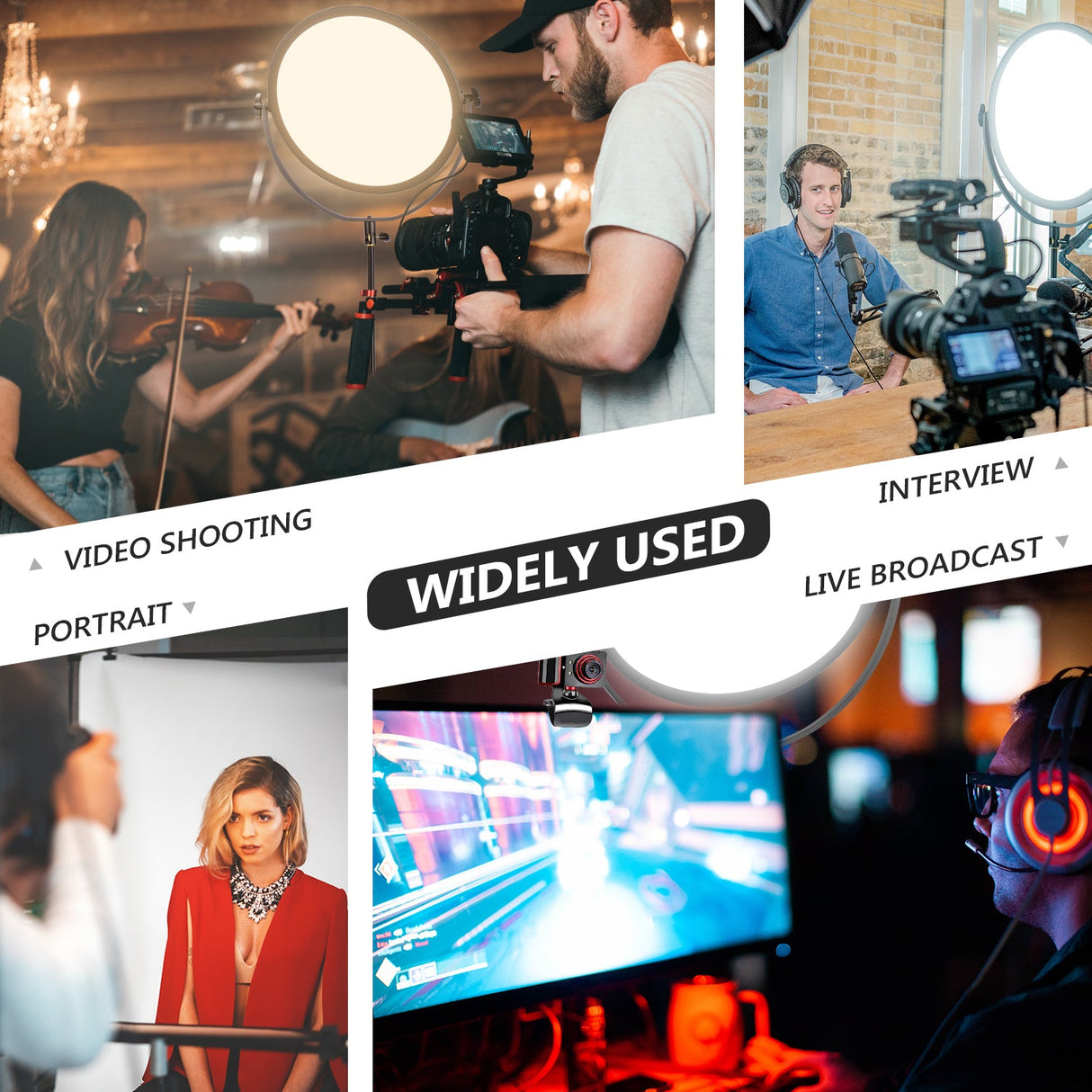 NEEWER NL-360ARC 18" 70W Ultra Thin Bi-Color Round LED Light