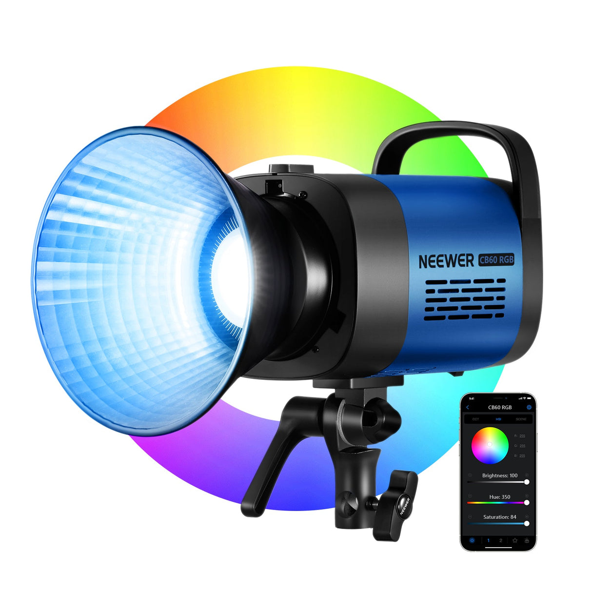 NEEWER RGB CB60 70W CRI 97+ LED Video Light