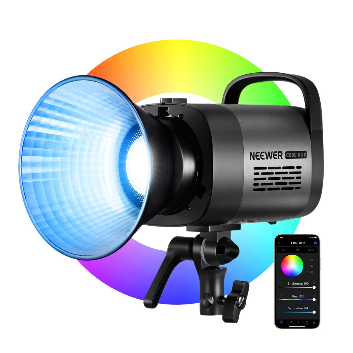 NEEWER RGB CB60 70W CRI 97+ LED Video Light