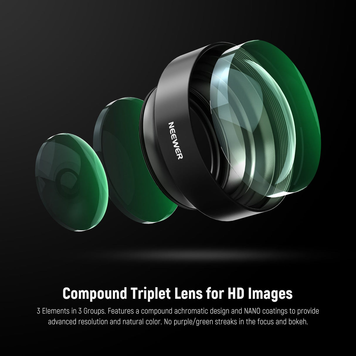 NEEWER LS-27 22mm Macro Lens with Adapter Ring For Sony