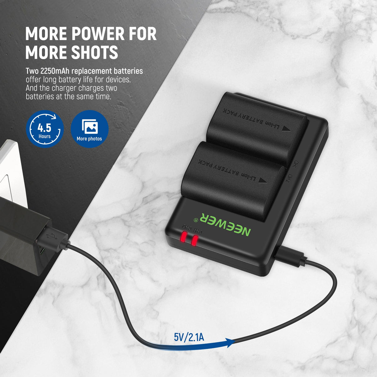 NEEWER BG-R10 Replacement Battery Grip for Canon EOS R5 R5C R6 R6 Mark II