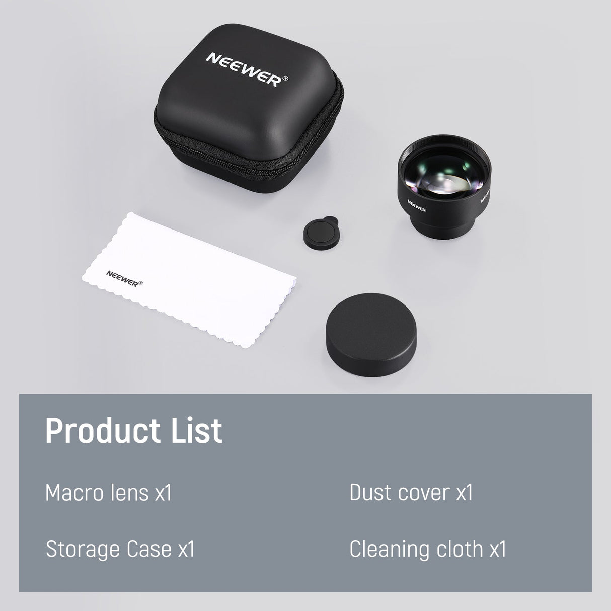 NEEWER LS-26 HD 105mm Macro Lens Only for 17mm Thread Backplate