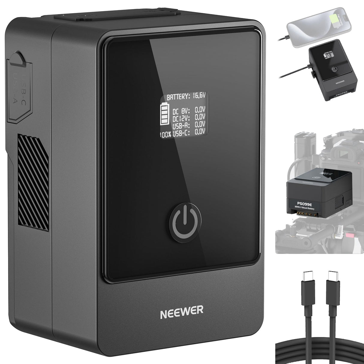 NEEWER PS099E Mini 6800mAh 14.5V 99Wh V Mount Battery