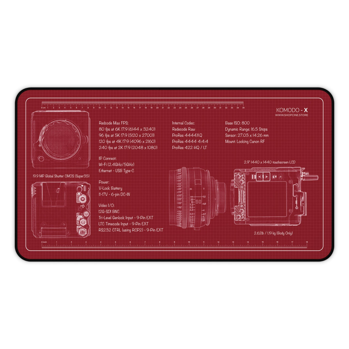 RED Komodo-X | REDprint Camera Mat