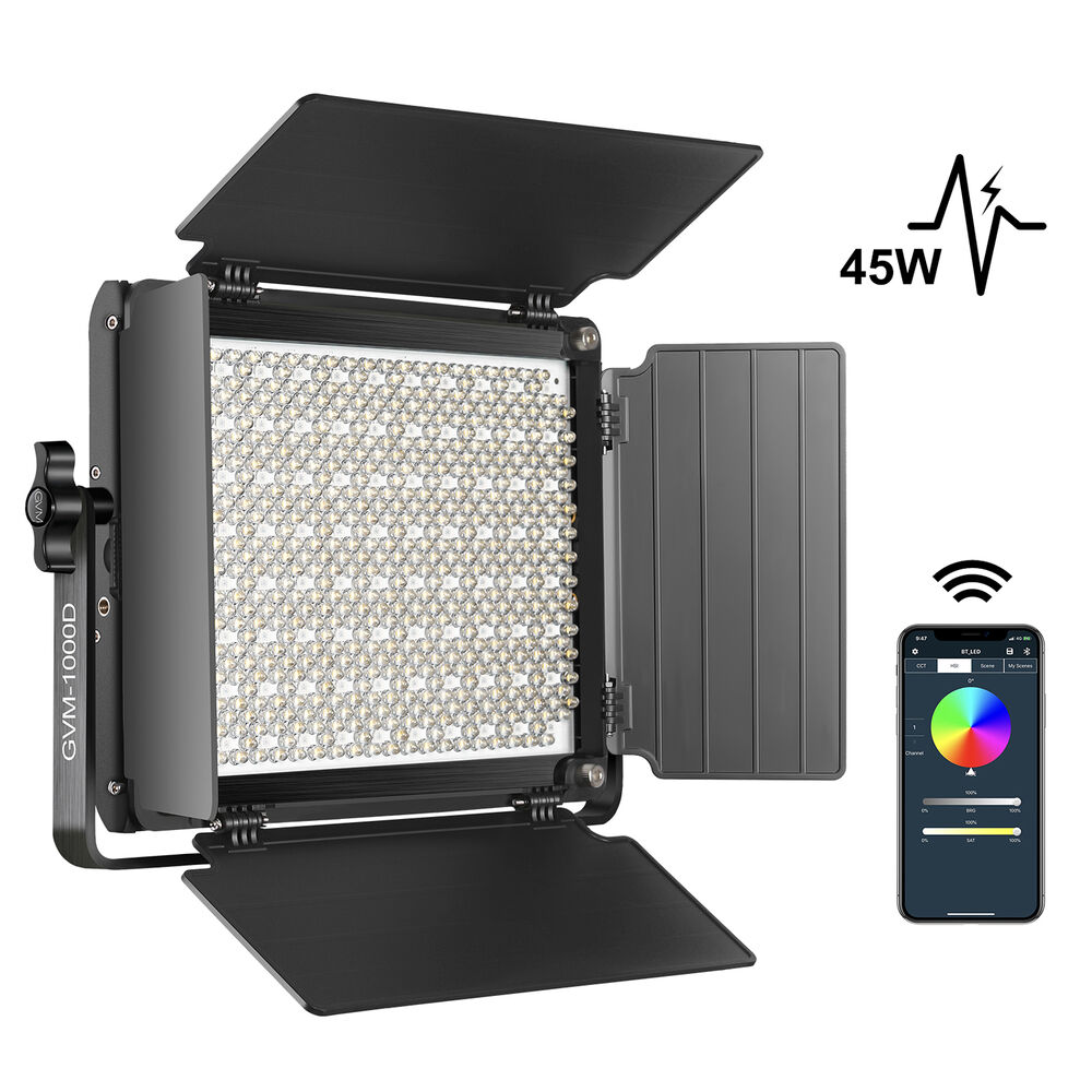 GVM 1000D RGB LED Bi-Color Studio Video Light