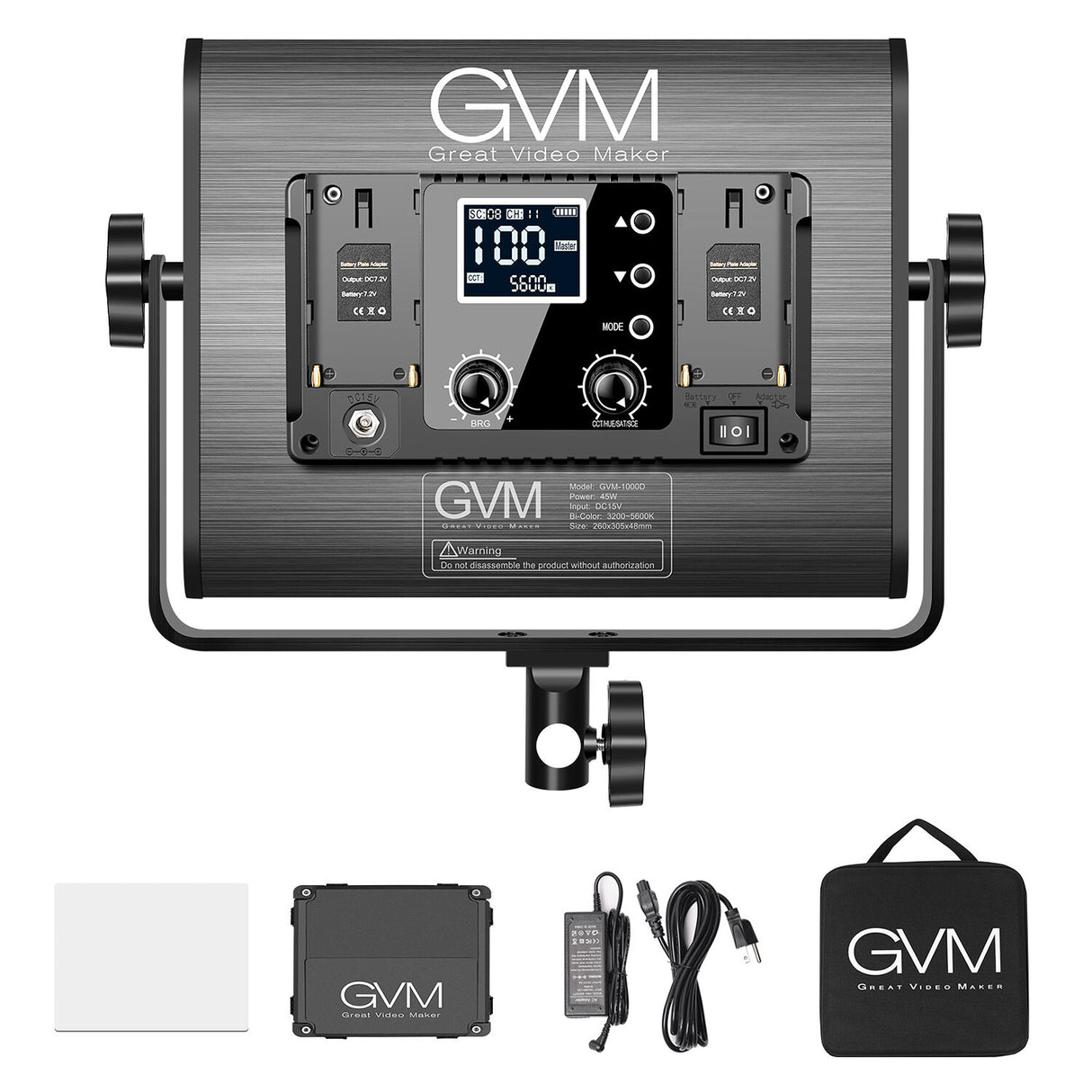 GVM 1000D RGB LED Bi-Color Studio Video Light