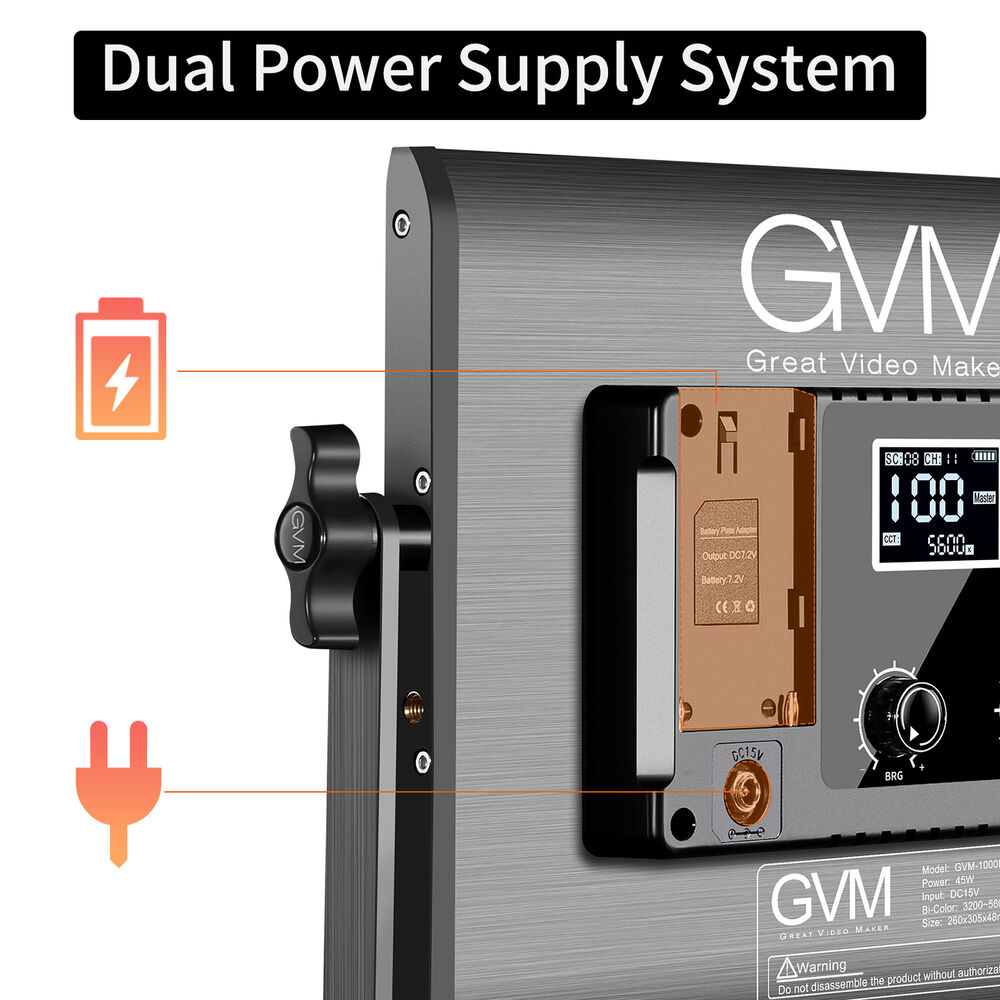 GVM 1000D RGB LED Bi-Color Studio Video Light