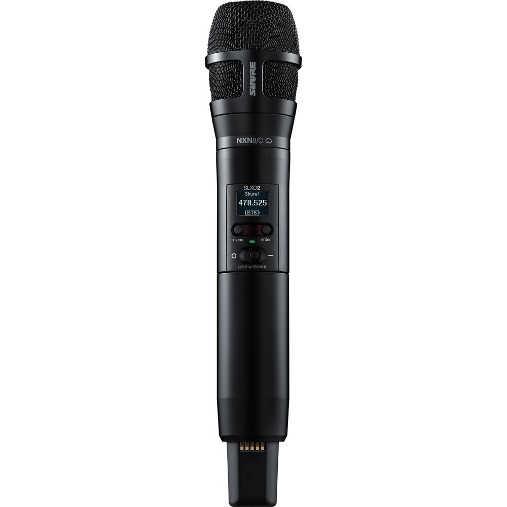 Shure SLXD2/N8C Digital Wireless Handheld Microphone Transmitter w/ Nexadyne 8/C Cardioid Capsule (J52: 558 to 602 + 614 to 616 MHz)