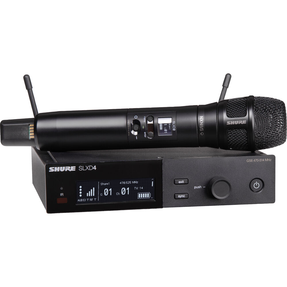 Shure SLXD24/N8S Digital Wireless Handheld Microphone System with Nexadyne 8/S Supercardioid Capsule (H55: 514 to 558 MHz)