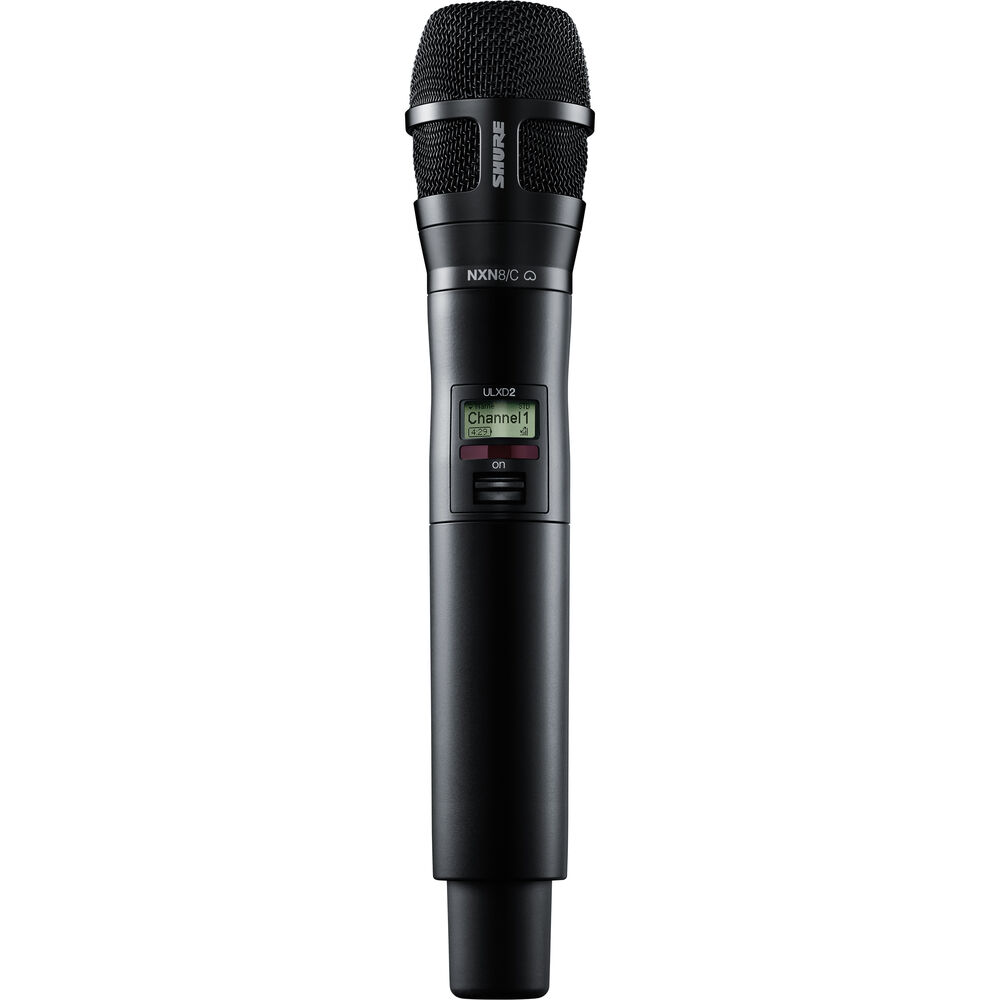 Shure ULXD2/N8CB Digital Handheld Wireless Microphone Transmitter with Nexadyne 8/C Cardioid Capsule (J50A: 572 to 608 + 614 to 616 MHz, Black)