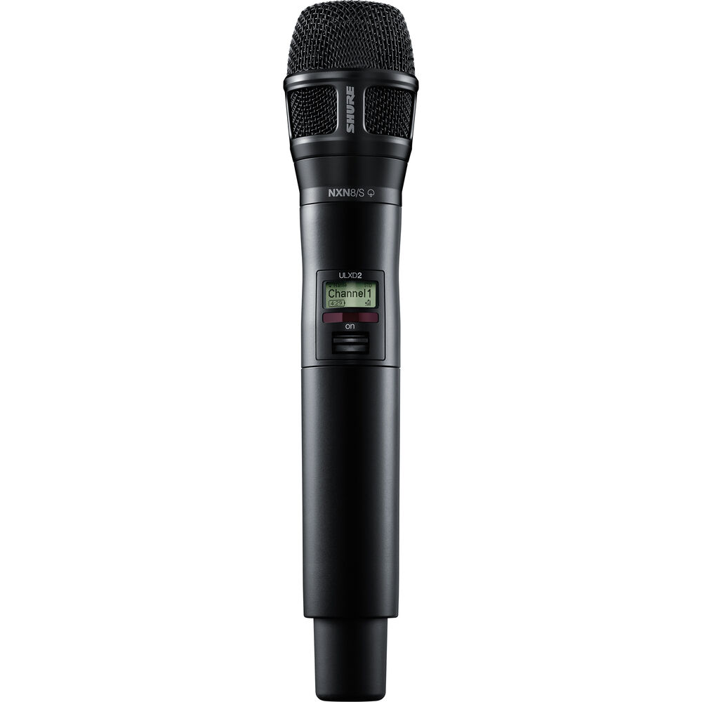 Shure ULXD2/N8SB Digital Handheld Wireless Microphone Transmitter with Nexadyne 8/S Supercardioid Capsule (H50: 534 to 598 MHz, Black)