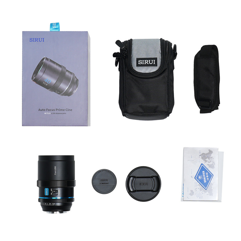 SIRUI 40mm T1.8 1.33X S35 Frame Autofocus Anamorphic Lens