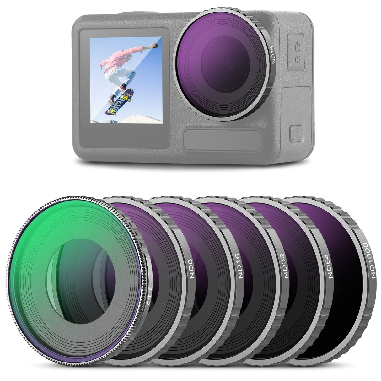 NEEWER 6 Pack ND Filter Set For DJI Osmo Action 4