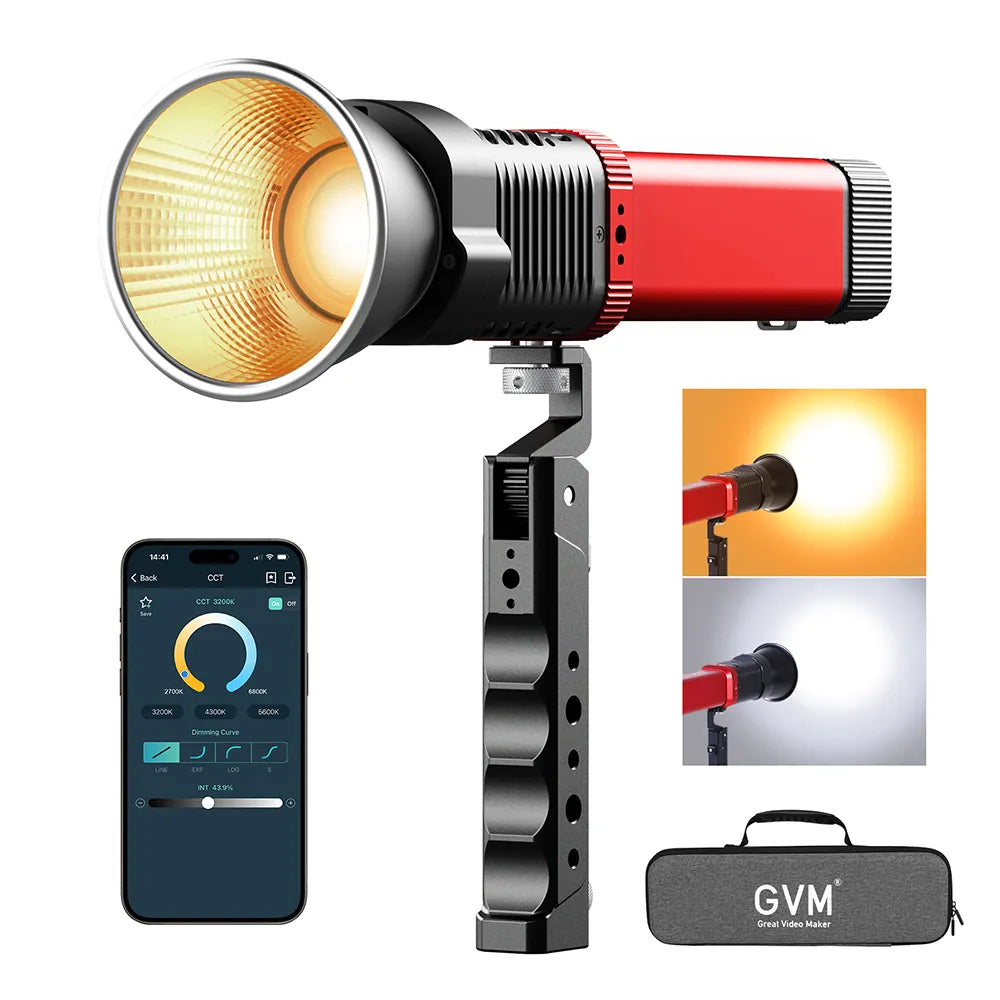 GVM 60W Bi-Color Handheld LED Pocket Video Light (Built in battery style) - 1 light-with battery