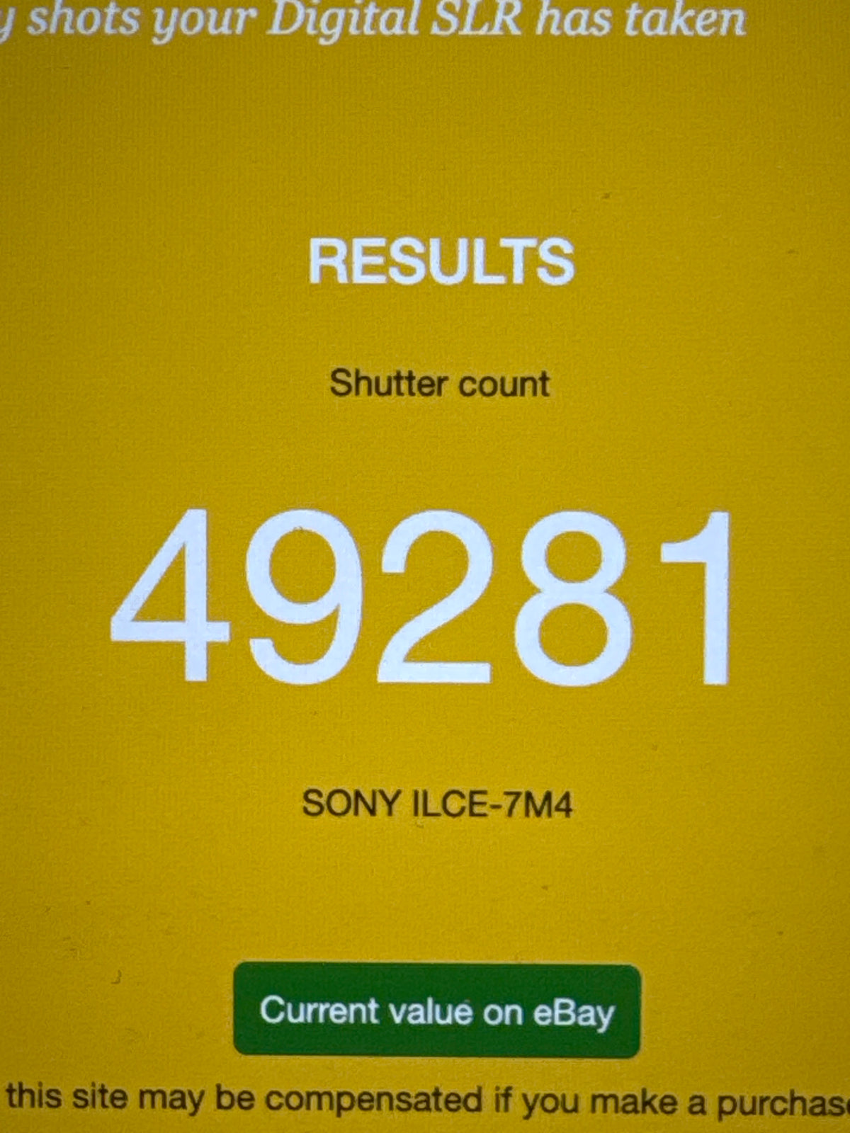 Used Sony Alpha a7 IV Camera
