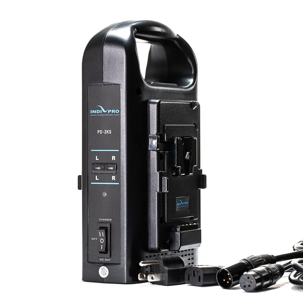 Indipro 2x Micro-Series 270Wh V-Mount Li-Ion Batteries and Dual V-Mount Battery Charger Kit