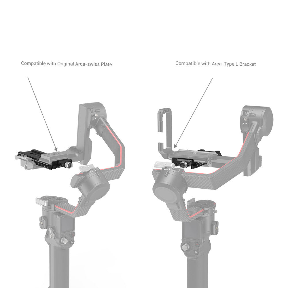 SmallRig Quick Release Plate for DJI RS 2 / RSC 2 / Ronin-S / RS 3 / RS 3 Pro / RS 4 / RS 4 Pro / RS 5 with Manfrotto-to-Arca Type Mount Plate 3061