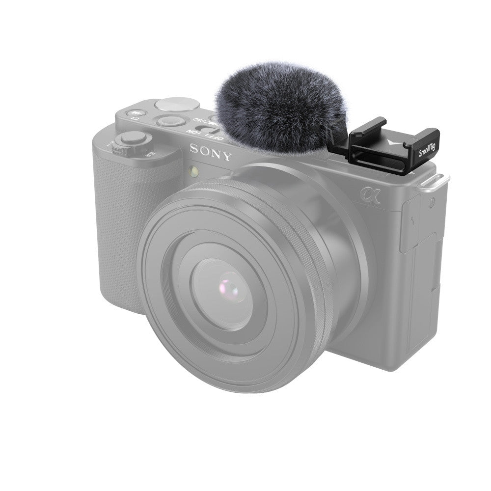 SmallRig Cold Shoe Adapter with Furry Windscreen for Sony ZV Series 3526