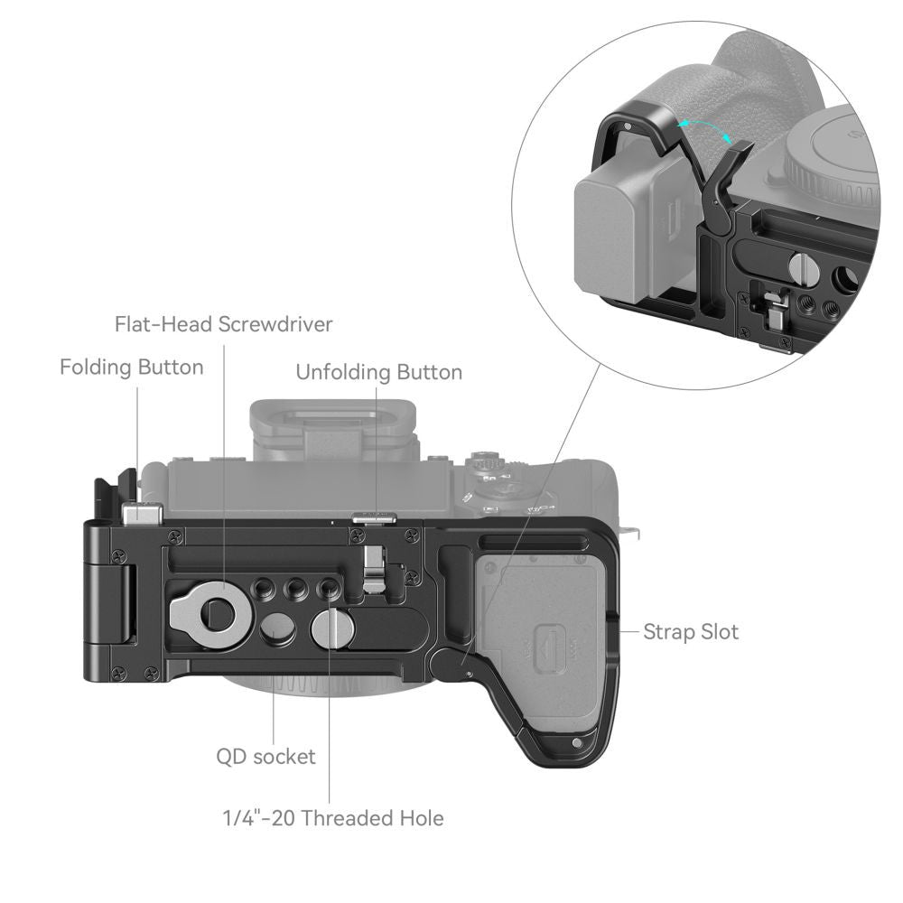 SmallRig Foldable L-Shape Mount Plate for Sony Alpha 7 V / 7R V / 7 IV / 7S III 3984