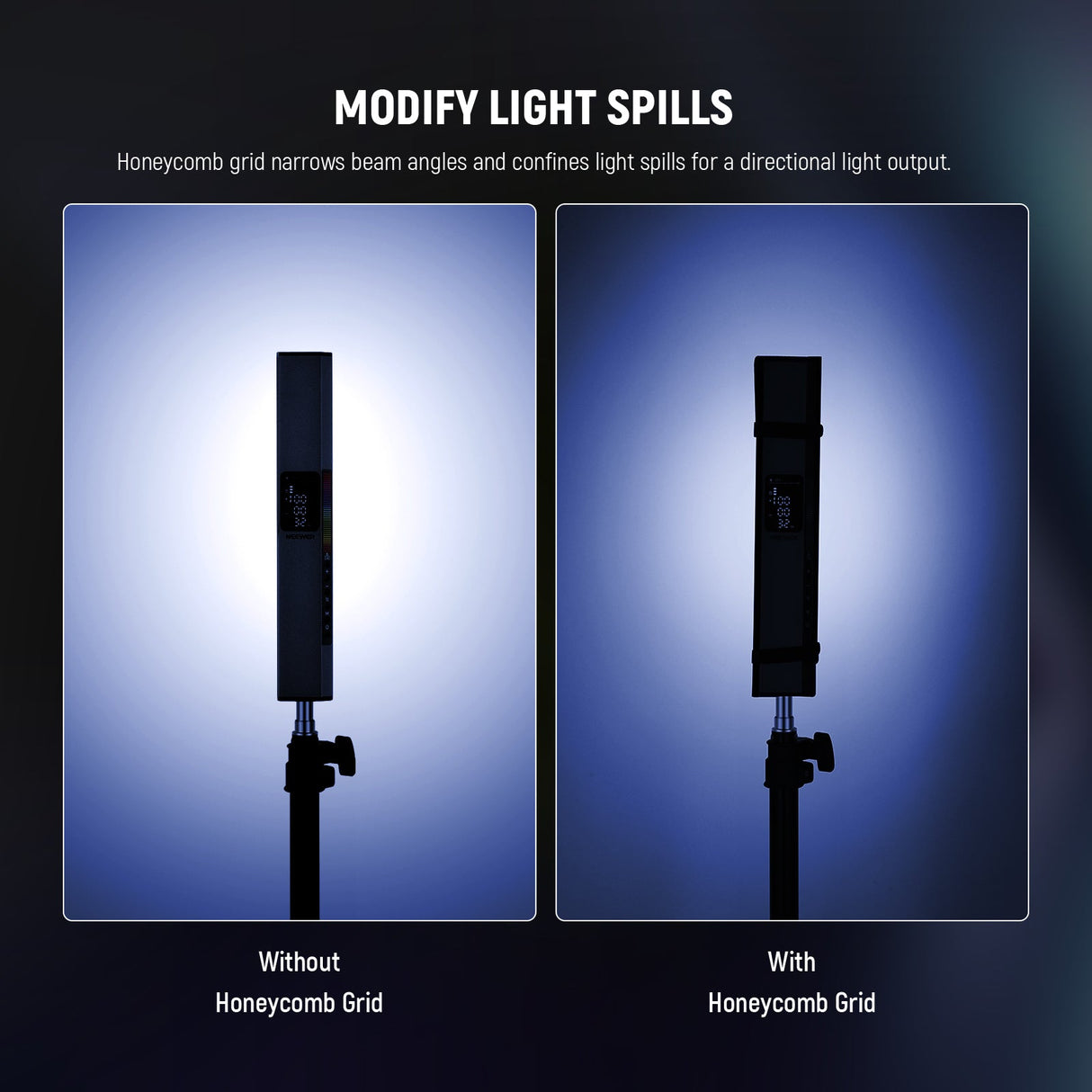 NEEWER NS7S Tube Light Grid Softbox Diffuser for RGB1