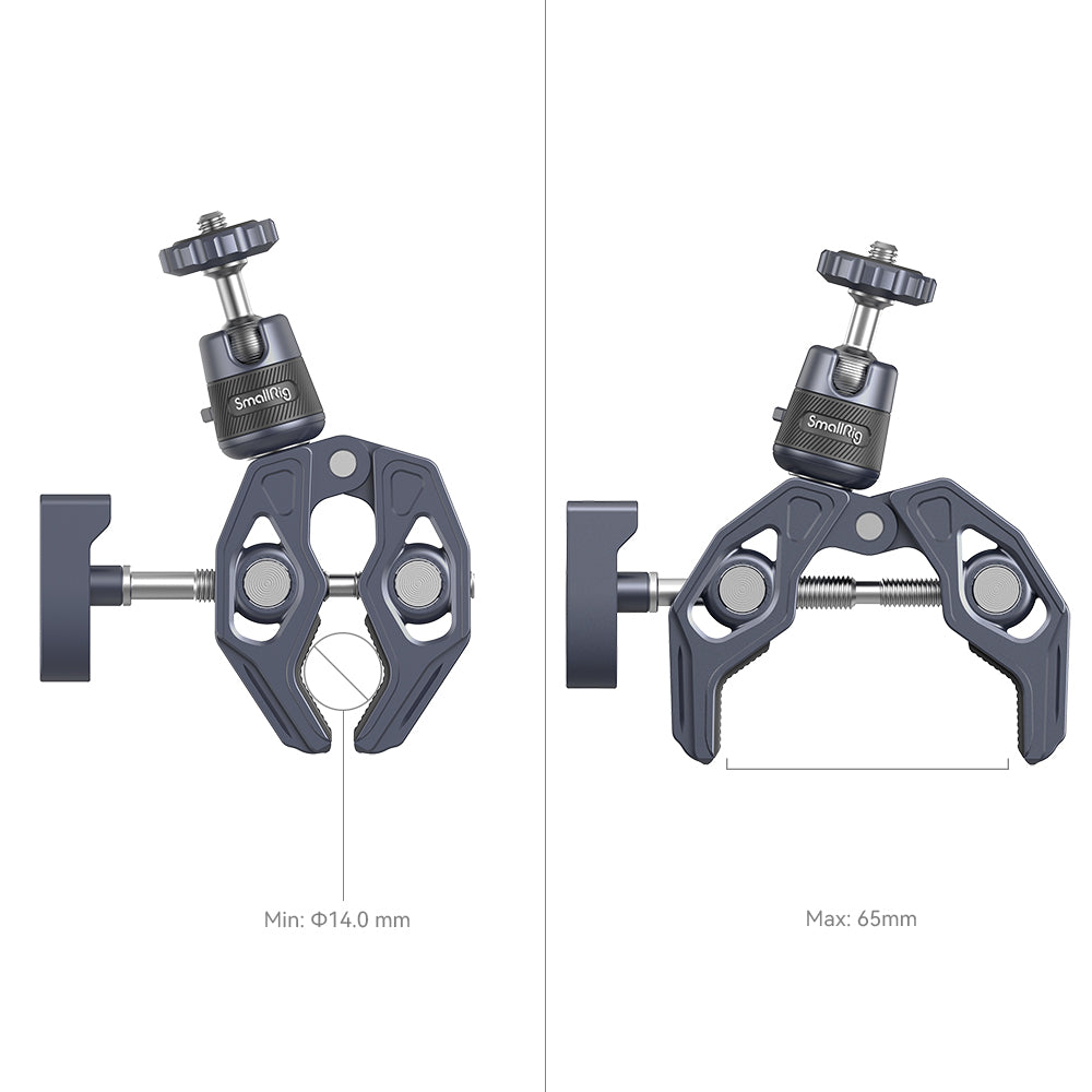 SmallRig Super Clamp with 360° Ball Head Mount for Action Cameras