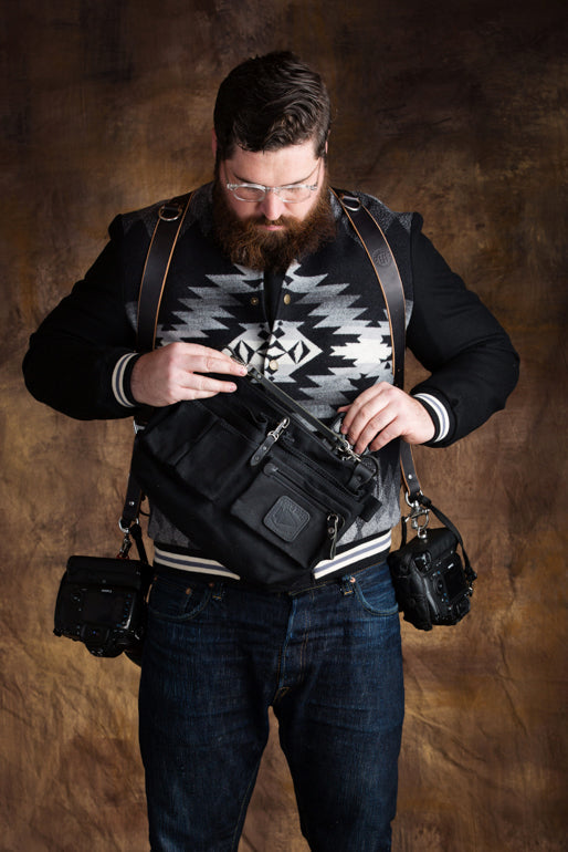 Leather Explorer Lens Quiver | Leather Messenger Bag