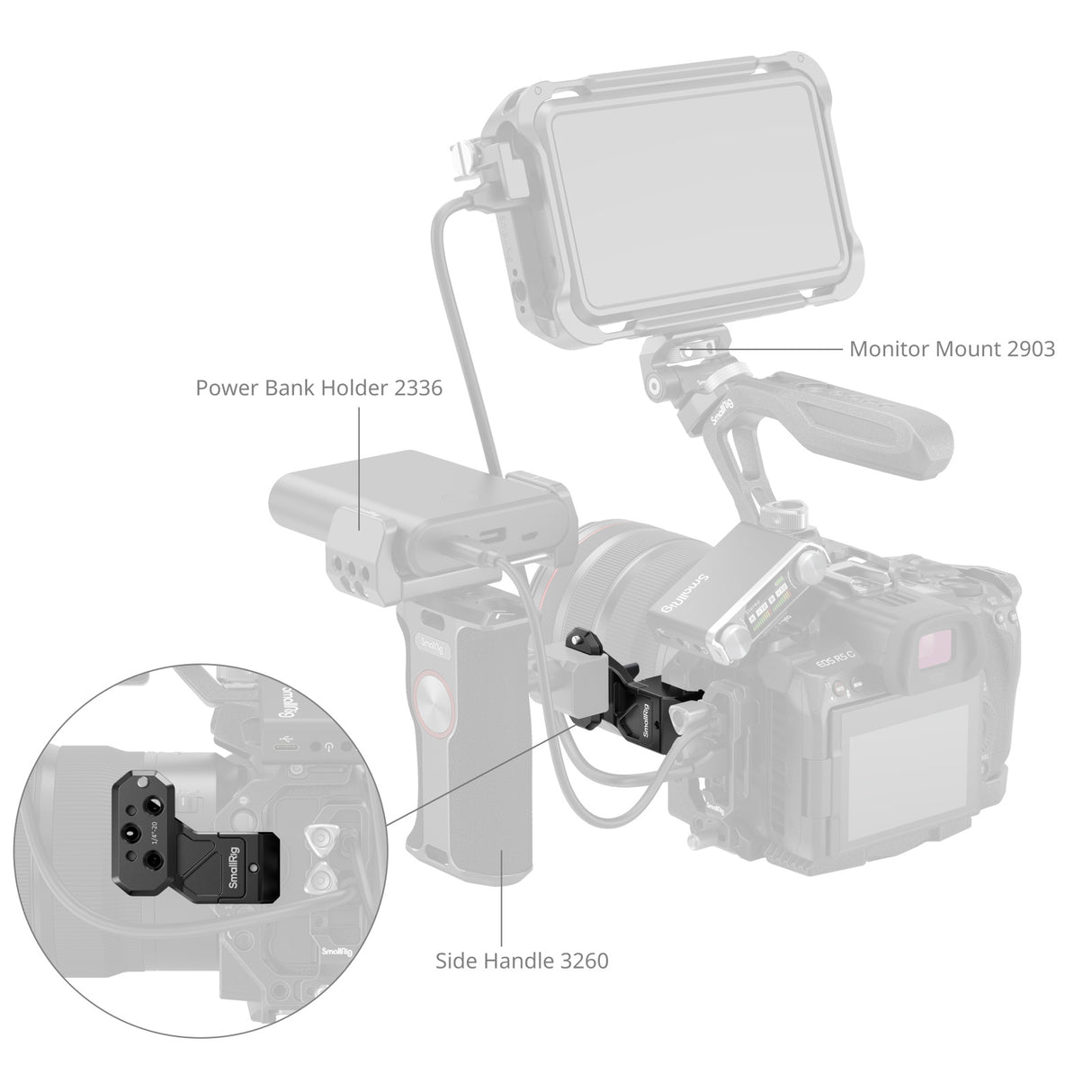 SmallRig Side Handle Extension Adapter with NATO Clamp