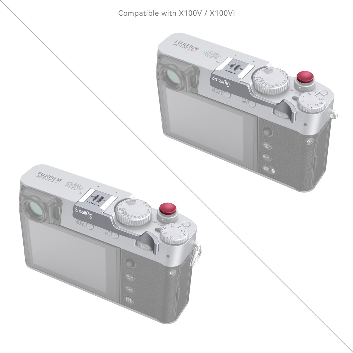 SmallRig Thumb Grip for FUJIFILM X100VI / X100V (Silver)