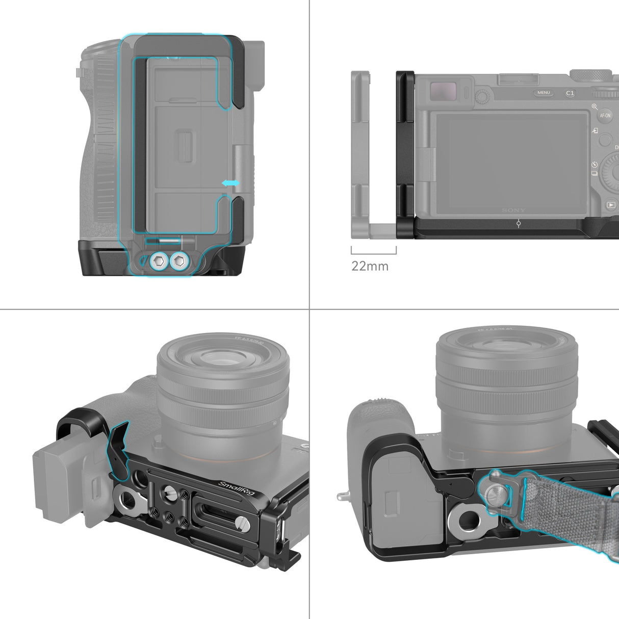 SmallRig L-Bracket for Sony Alpha 7C II & Alpha 7CR