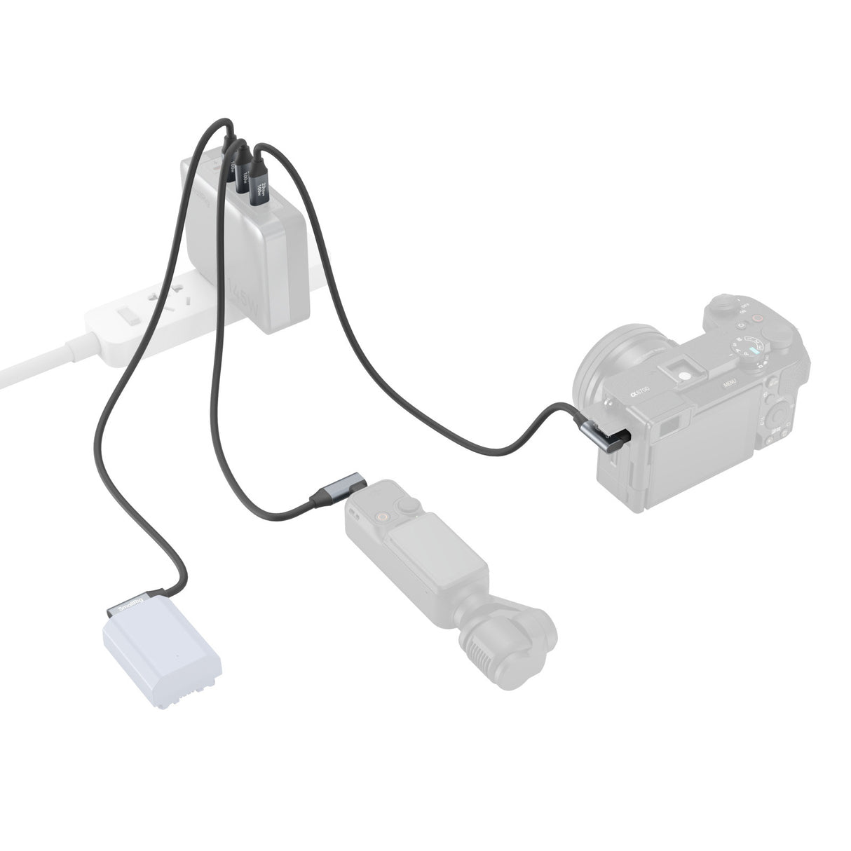 SmallRig USB-C (Straight) to USB-C (Angled) Data Cable (35cm / 13.8in)4790