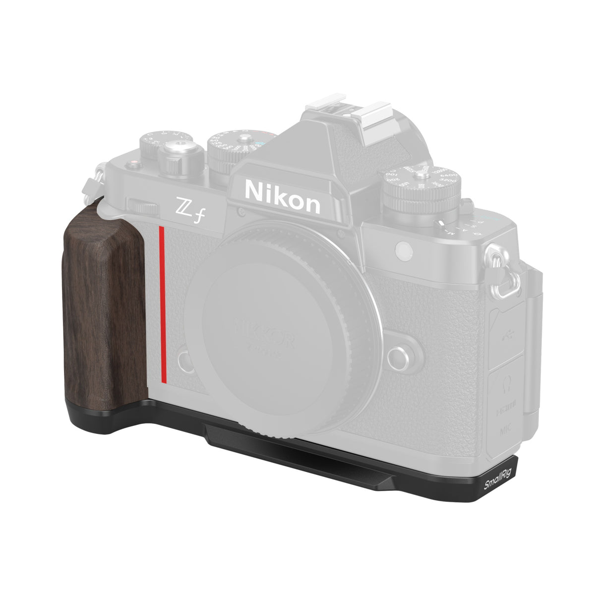 SmallRig L-Shape Mount Plate with Wooden Handle for Nikon Z f