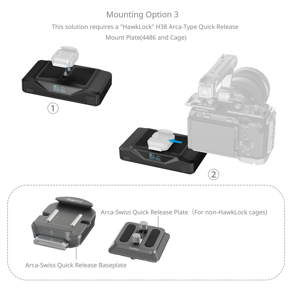 SmallRig CB75 Camera Base Battery