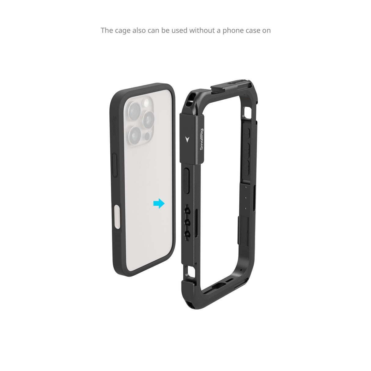 SmallRig 4827 iPhone 16 Pro Max cage, port and button cutouts