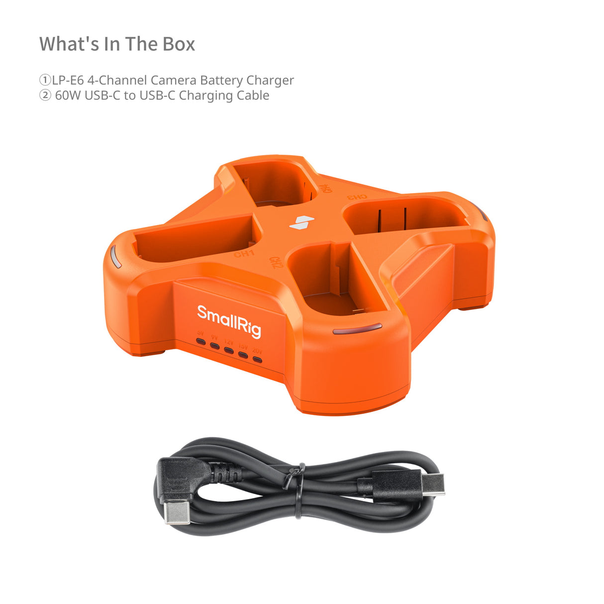 SmallRig LP-E6NH 4-Channel Camera Battery Charger