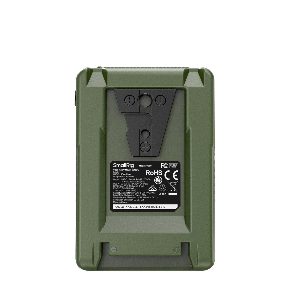 SmallRig VB50 Mini V-Mount Battery (Green)