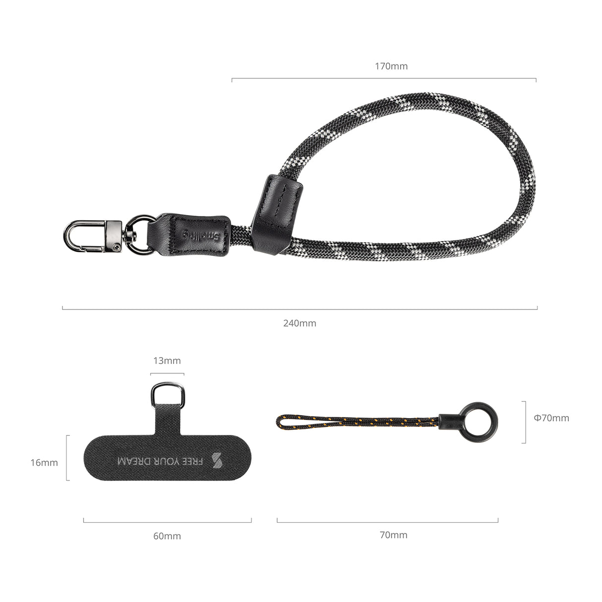 SmallRig FilMov Phone Wrist Strap (Black)