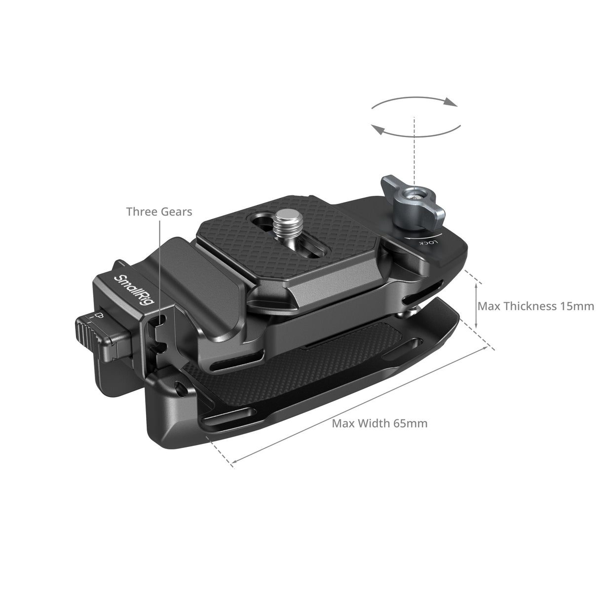 SmallRig Camera Clip with Quick Release Mount Plate Kit