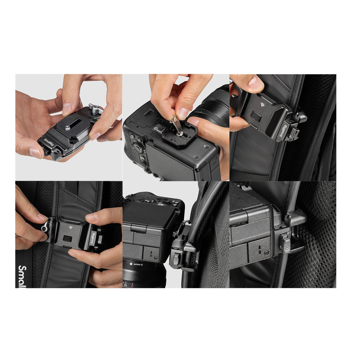 SmallRig Camera Clip with Quick Release Mount Plate Kit