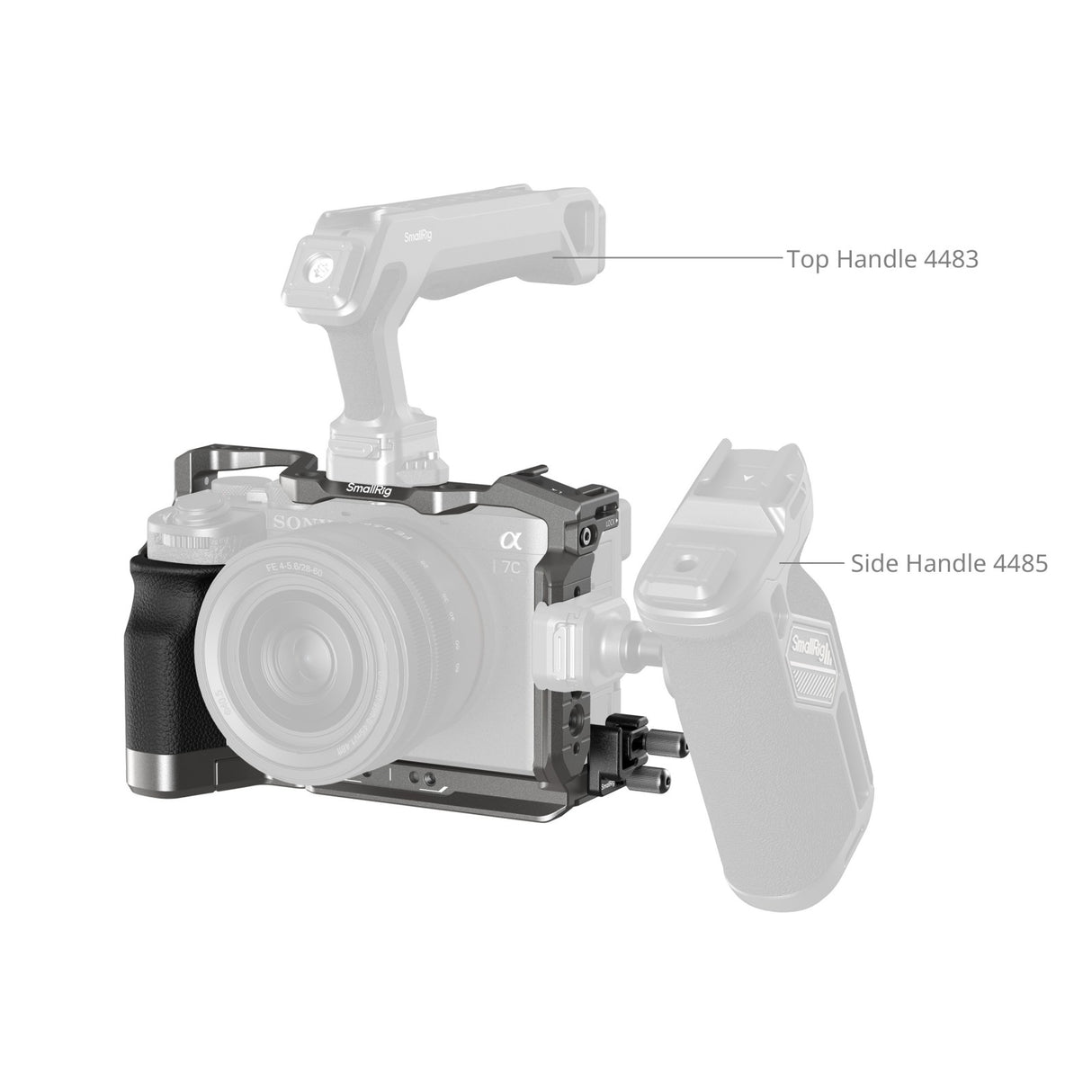 SmallRig “HawkLock” Quick Release Cage Kit with Silicone Handle for Sony Alpha 7C II / 7CR