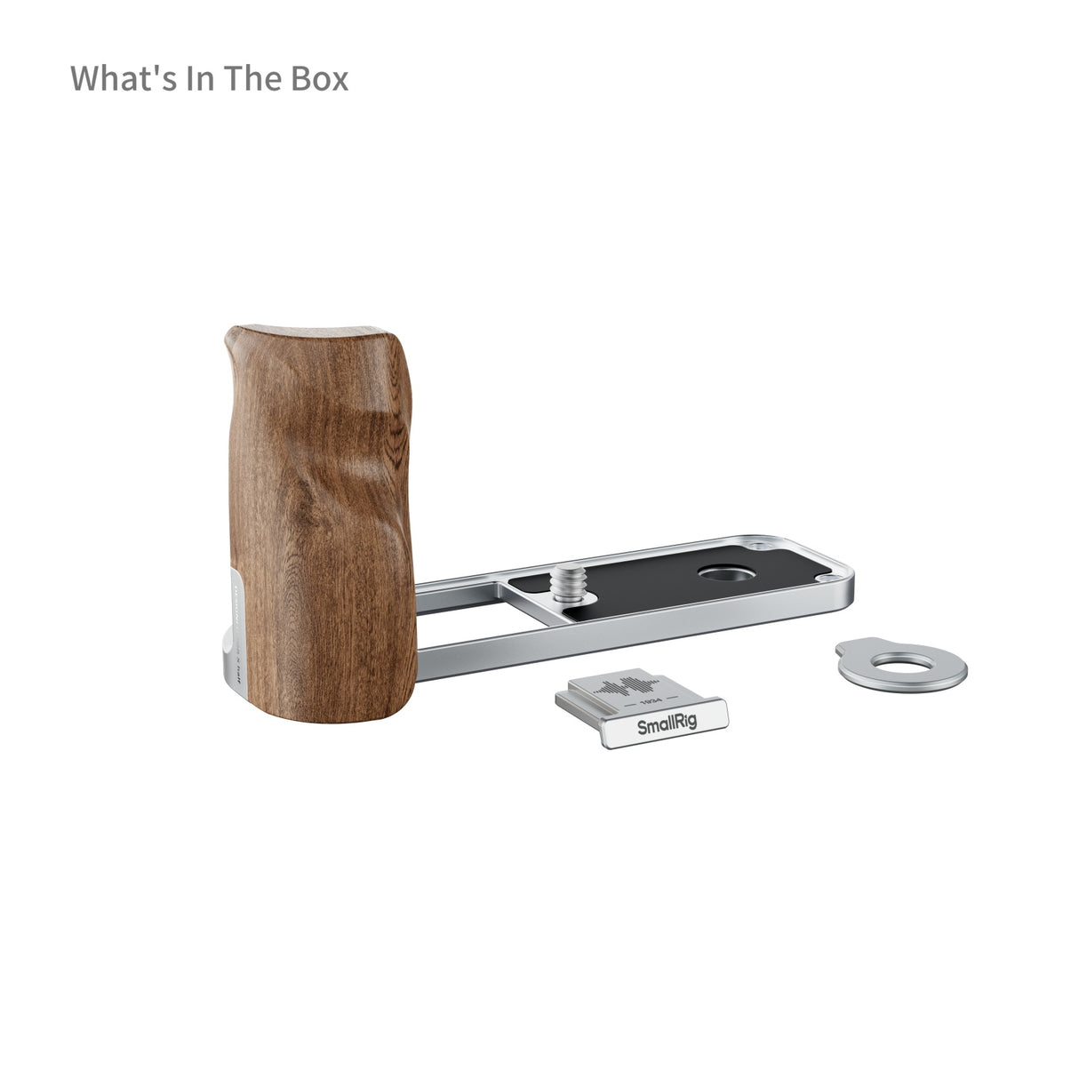 SmallRig L-Shaped Mount Plate with Wooden Handle for FUJIFILM X half (Silver)
