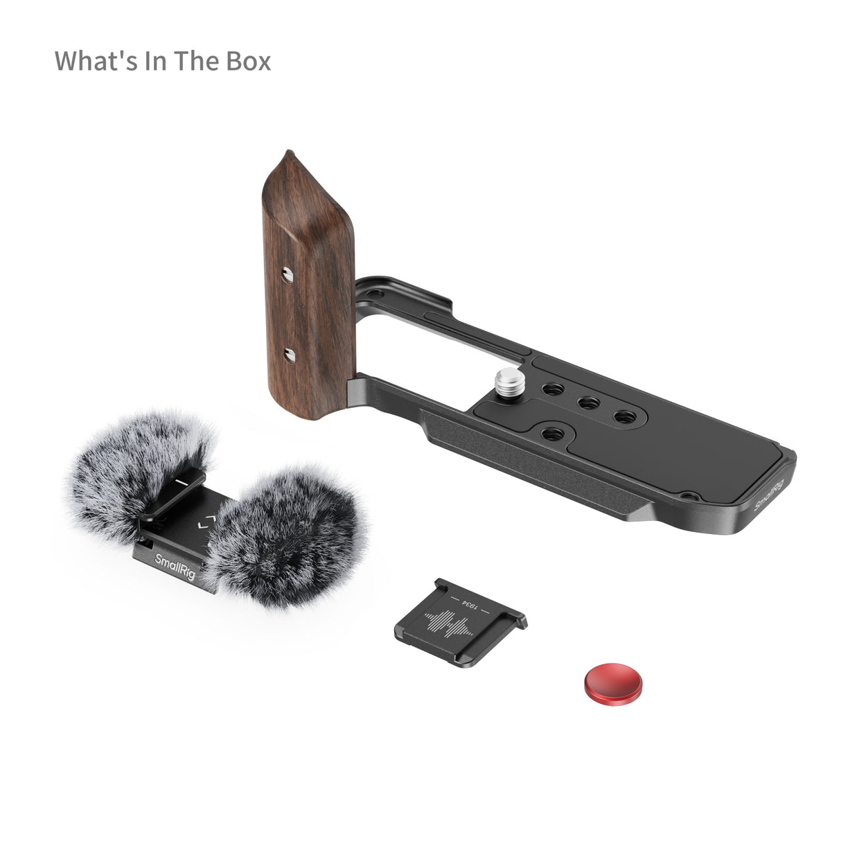 SmallRig L-Shape Mount Plate with Wooden Handle for FUJIFILM X-M5 (Black)
