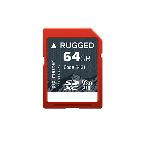 ProMaster SDXC 64GB Rugged™ UHS-I V30 Memory Card - Image 1