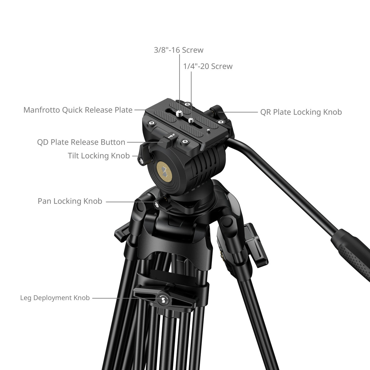 SmallRig FSD14 FreeSpeed Heavy-Duty Aluminum Alloy Tripod