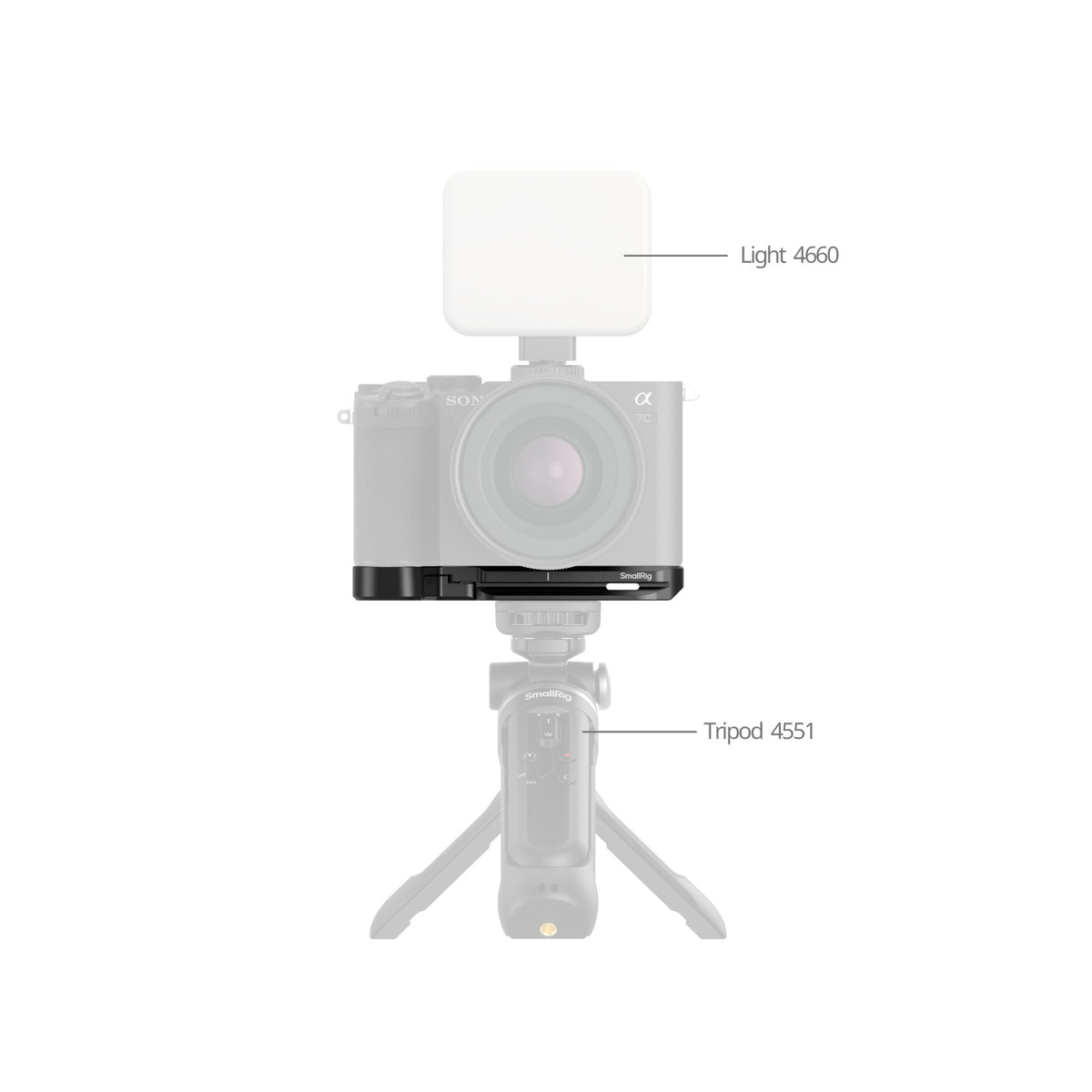 SmallRig Baseplate with Airtag Slot for Sony Alpha 7C II & Alpha 7CR (Black)