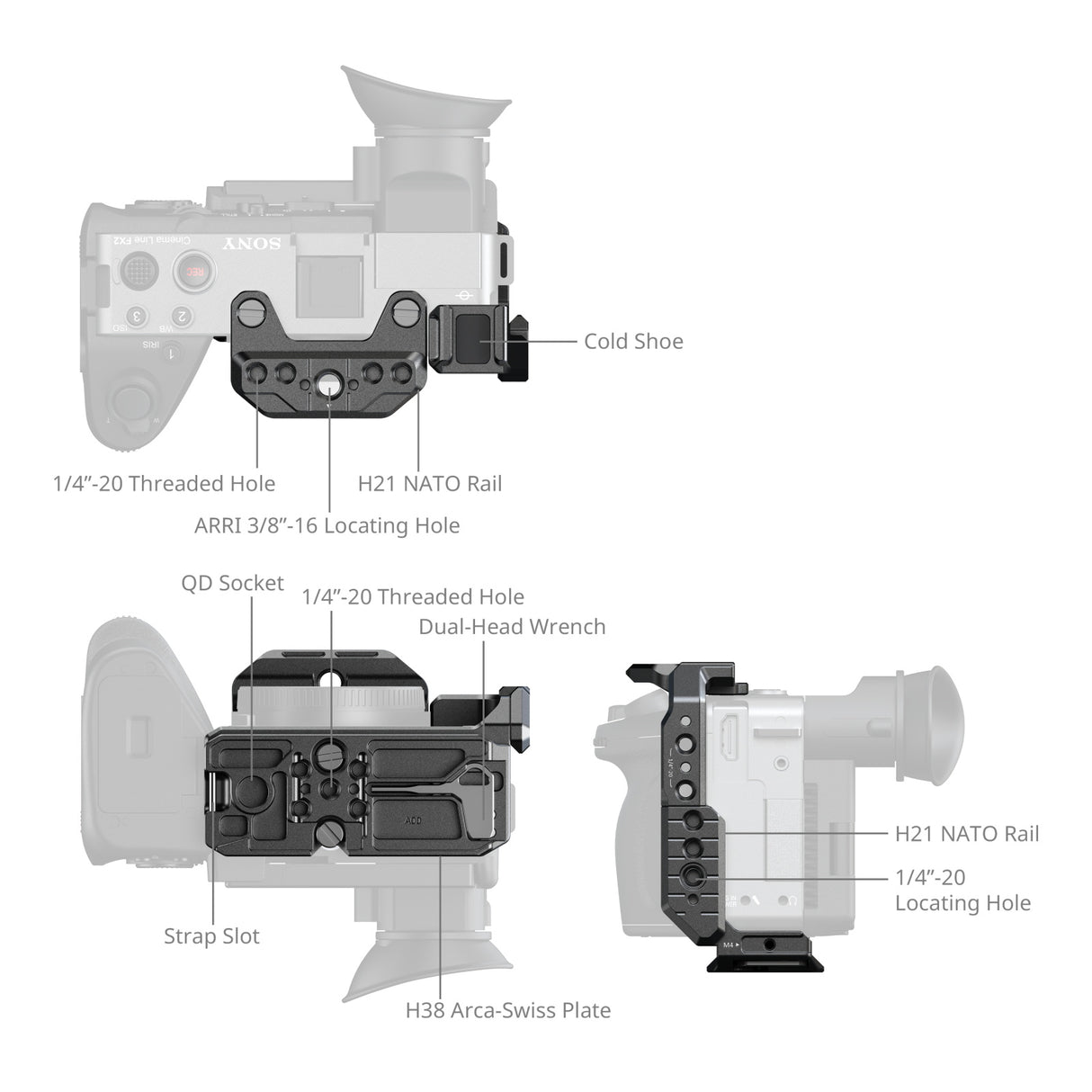 SmallRig Half Cage for Sony FX2