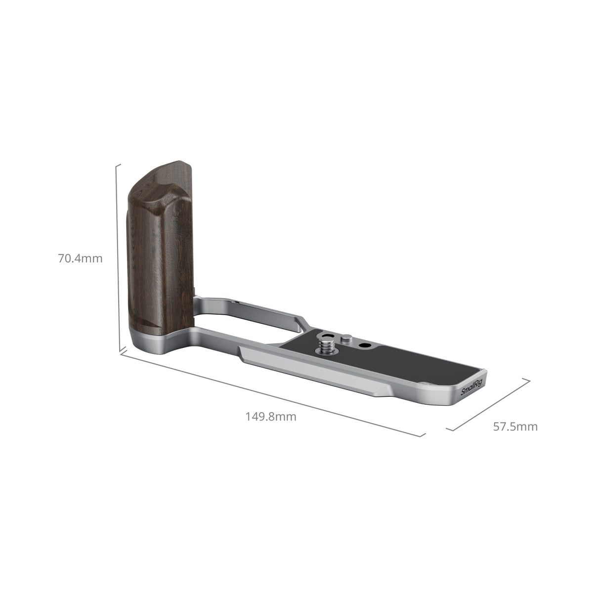 SmallRig L-Shaped Mount Plate with Wooden Handle for Nikon Z f (Silver)
