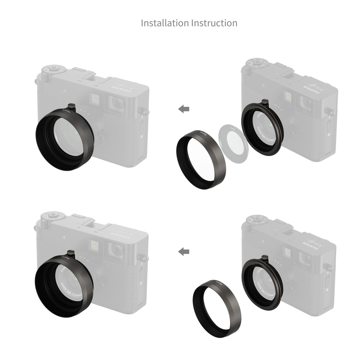 SmallRig Shading Hood for FUJIFILM X half (Charcoal Silver)