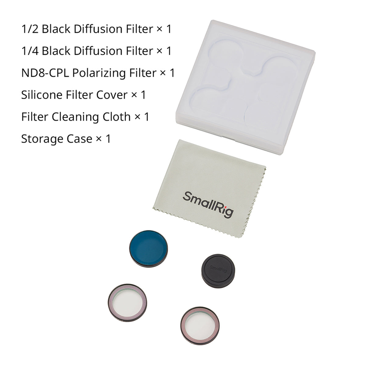 SmallRig 1/2 Black Diffusion & 1/4 Black Diffusion & ND8-CPL Polarizing Filter Kit for DJI Osmo Nano